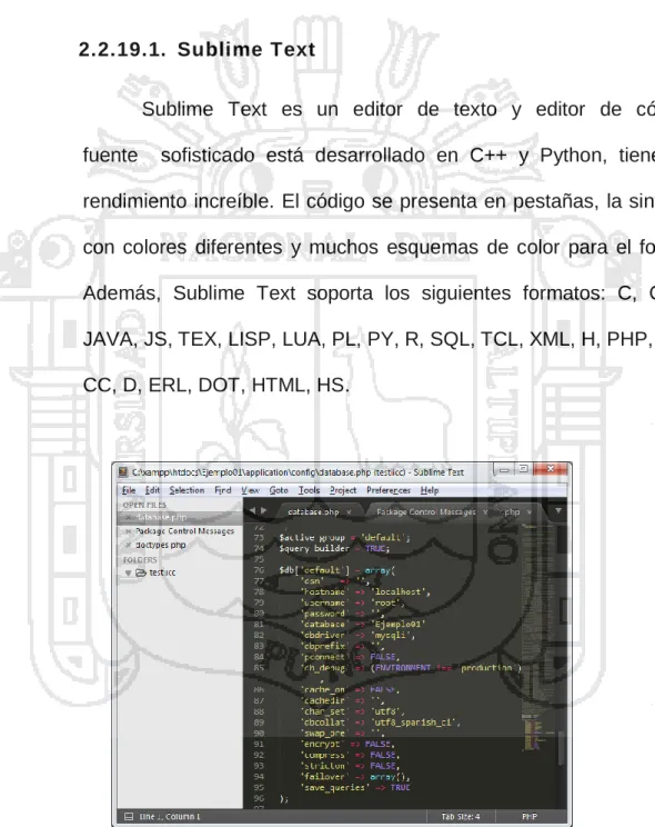 Figura   5. Editor de Sublime Text 