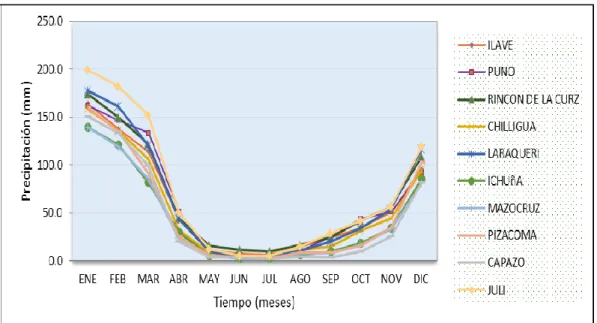 Cuadro 08: PRECIPITACIÓN TOTAL MENSUAL. 