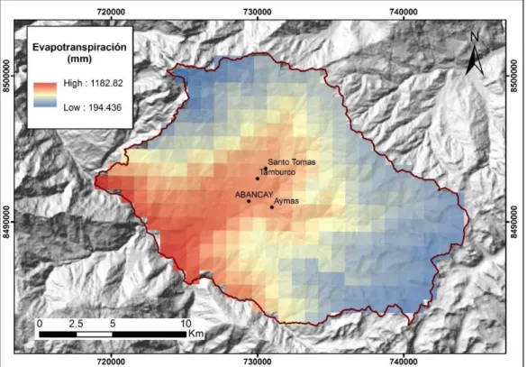 Figura 3.10. Mapa de Excedente Hídrico. 