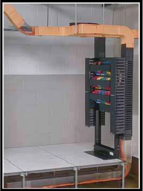 Figura 2.4. Instalación de los medios de transmisión de datos en un cuarto de telecomunicaciones  22