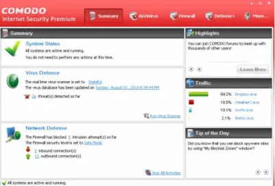 Figura 19 Comodo Firewall personal 