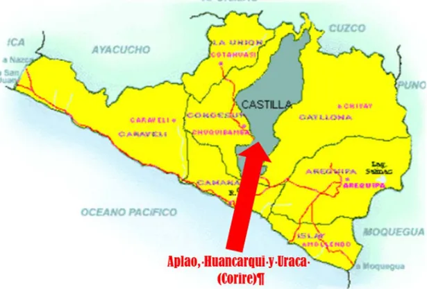 Figura 1. Región de Arequipa, Provincia Castilla. 