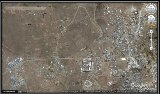 FOTO 02. Fotografía satelital de centro poblado de Alto Puno del año 2016 