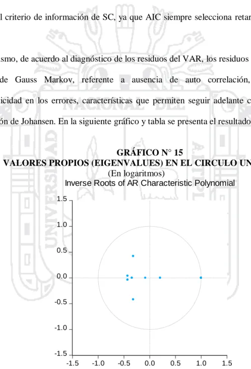 GRÁFICO N° 15 