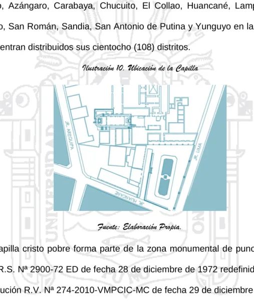 Ilustración 10. Ubicación de la Capilla 