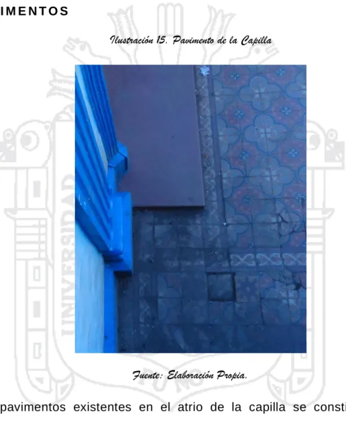 Ilustración 15. Pavimento de la Capilla 