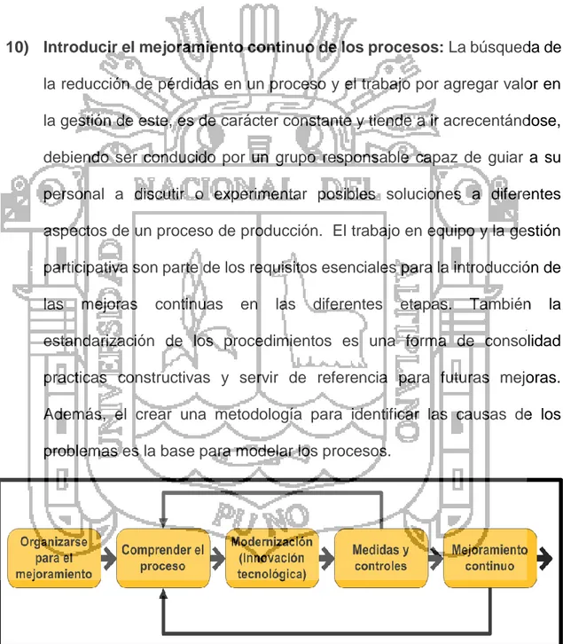 Figura Nº 5: Esquema simplificado del proceso de mejora continua. 