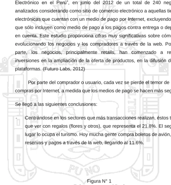 Figura N° 1  E-Commerce en el Perú 