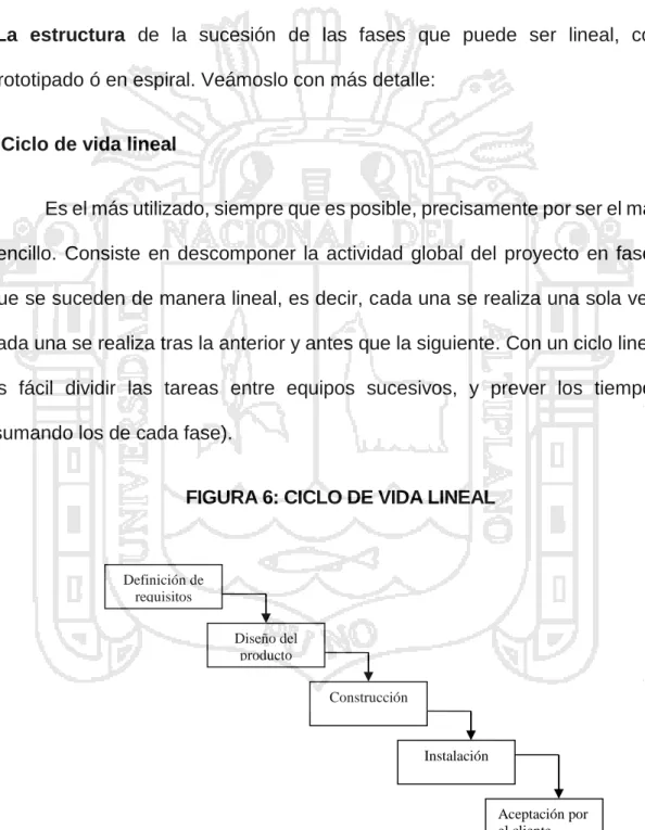 FIGURA 6: CICLO DE VIDA LINEAL 