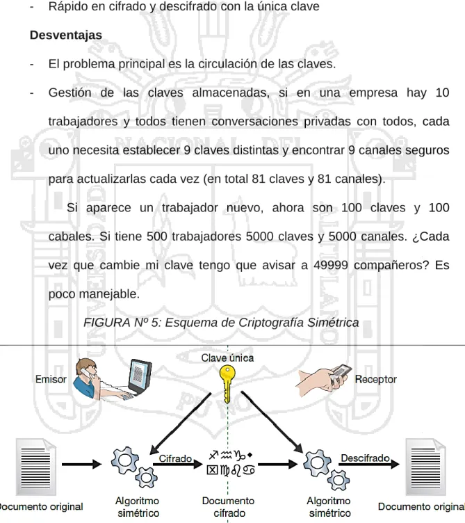 FIGURA Nº 5: Esquema de Criptografía Simétrica 