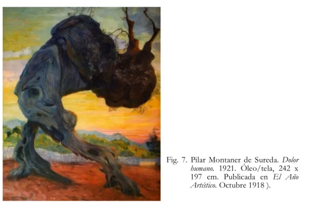 Fig. 7.  Pilar Montaner de Sureda.  Dolor  humano.  1921.  Óleo/tela,  242  x  197  cm