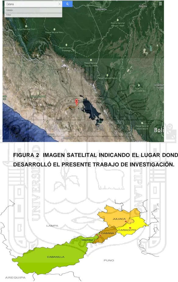 FIGURA  3  MAPA  DE  LA  PROVINCIA  DE  SAN  ROMÁN,  DONDE  SE  UBICA EL DISTRITO DE CABANA 