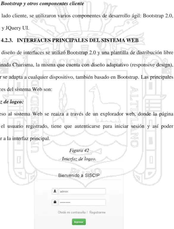 Figura 42  Interfaz de logeo. 