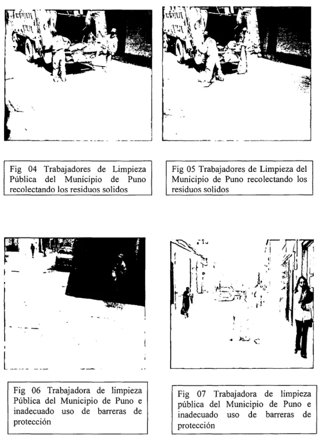 Fig  06  Trabajadora  de  limpieza  Pública  del  Municipio  de  Puno  e  inadecuado  uso  de  barreras  de  protección 