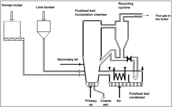 FIGURA 2.8 HORNO DE LECHO FLUIDIZADO CIRCULANTE 