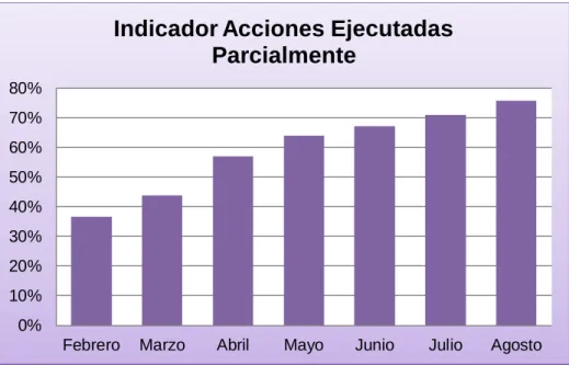 Figura 14. Indicadores de Acciones Ejecutadas Parcialmente. 