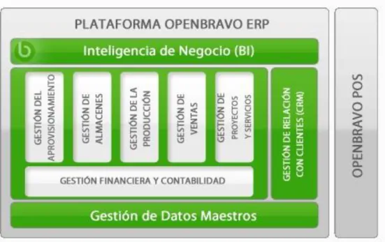 FIGURA 2: Modulos de la Plataforma OPENBRAVO. 