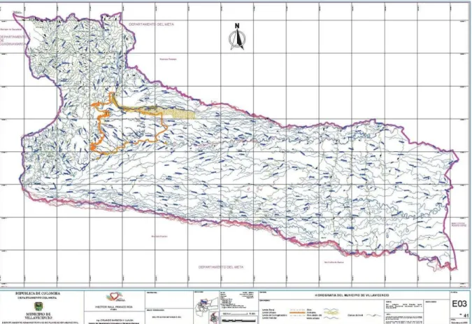 Ilustración 1 Hidrografía del municipio de Villavicencio
