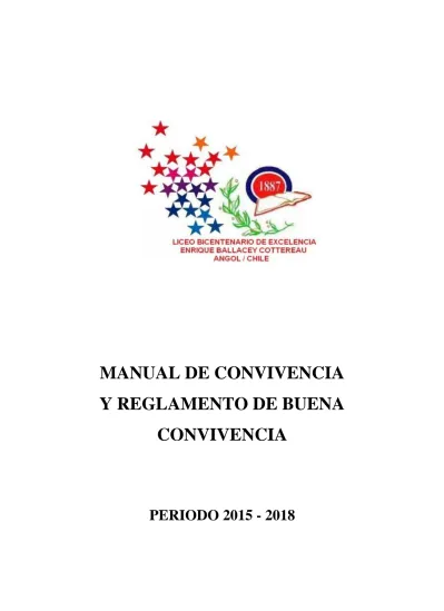 Manual De Buena Convivencia Escolar Reglamento De Buena Convivencia 4238