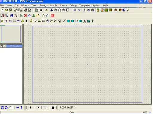 Figura 2.4.   Presentación de la pantalla del software Proteus 