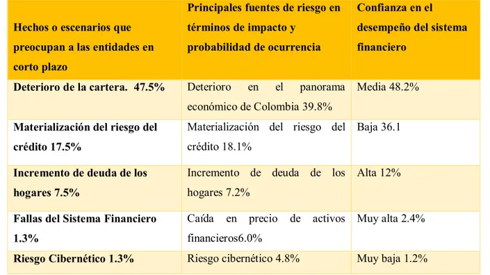 Tabla 7. Encuesta de percepción sobre riesgos financieros 