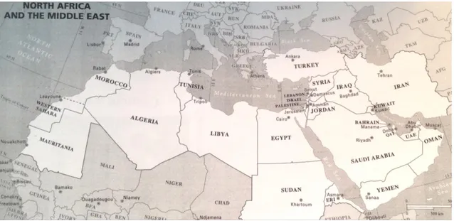Figure 1: North Africa and the Middle East. (Haas &amp; Lesch, 2013) 