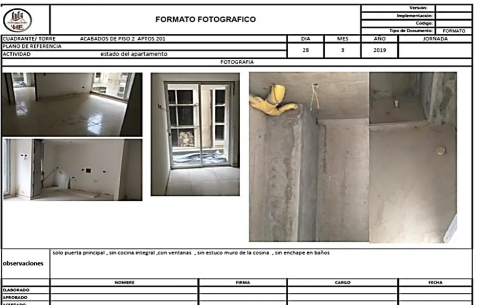 Figura 5. Acabados piso 2 apto 201.  
