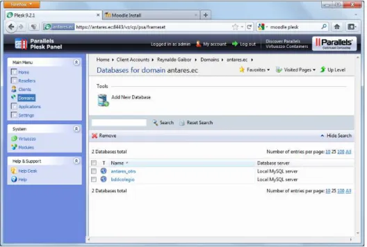 Figura 2. 24: Creación de una Nueva Base de Datos. 