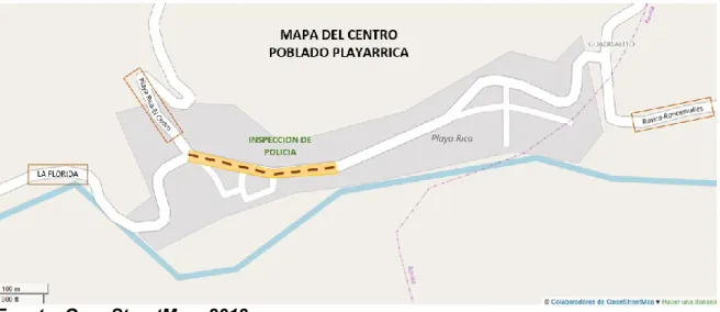 Figura 2 Localización vías cercanas al proyecto 