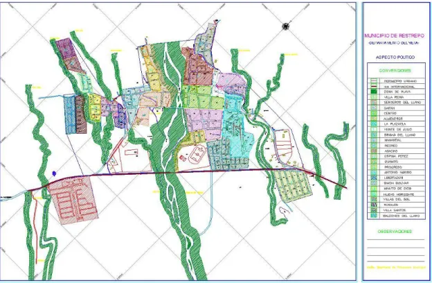 Ilustración 2. Mapa del municipio de Restrepo 
