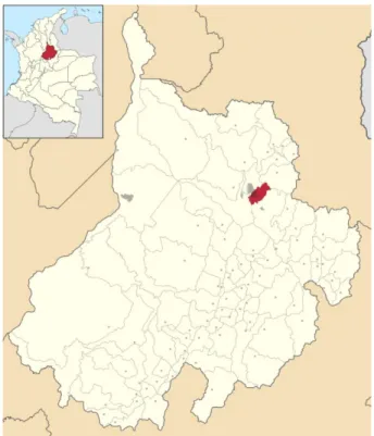 Figura 1. Ubicación geográfica del municipio de Floridablanca. 
