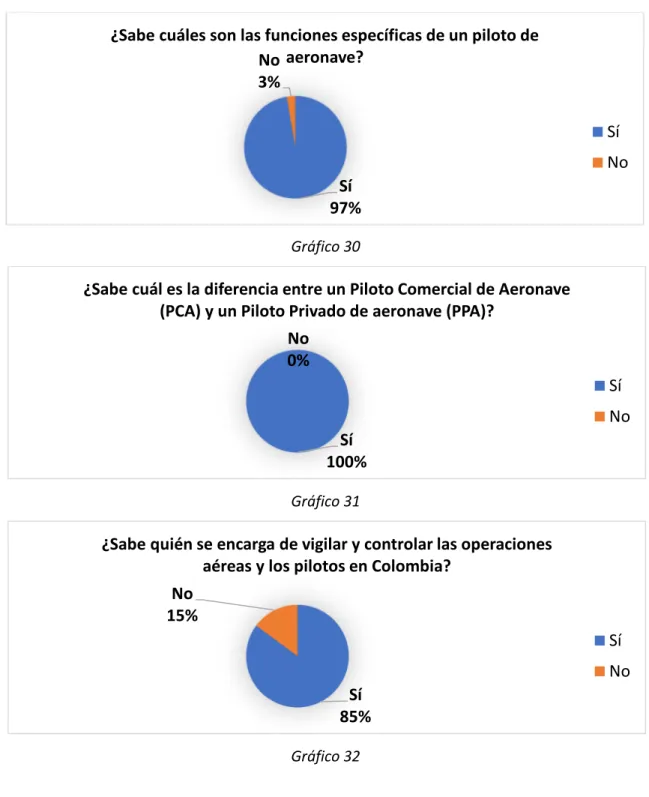 Gráfico 30  Gráfico 31  Gráfico 32     Sí 97%No3%