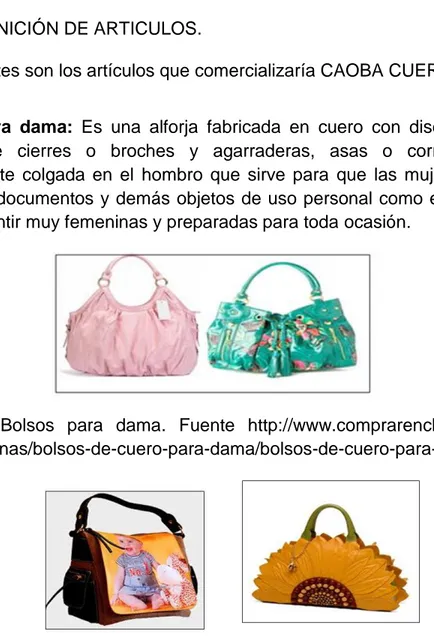 Figura  3.  Bolsos  para  dama.  Fuente  http://www.comprarenchina.com/bolsos- http://www.comprarenchina.com/bolsos-carteras-chinas/bolsos-de-cuero-para-dama/bolsos-de-cuero-para-damas-2/