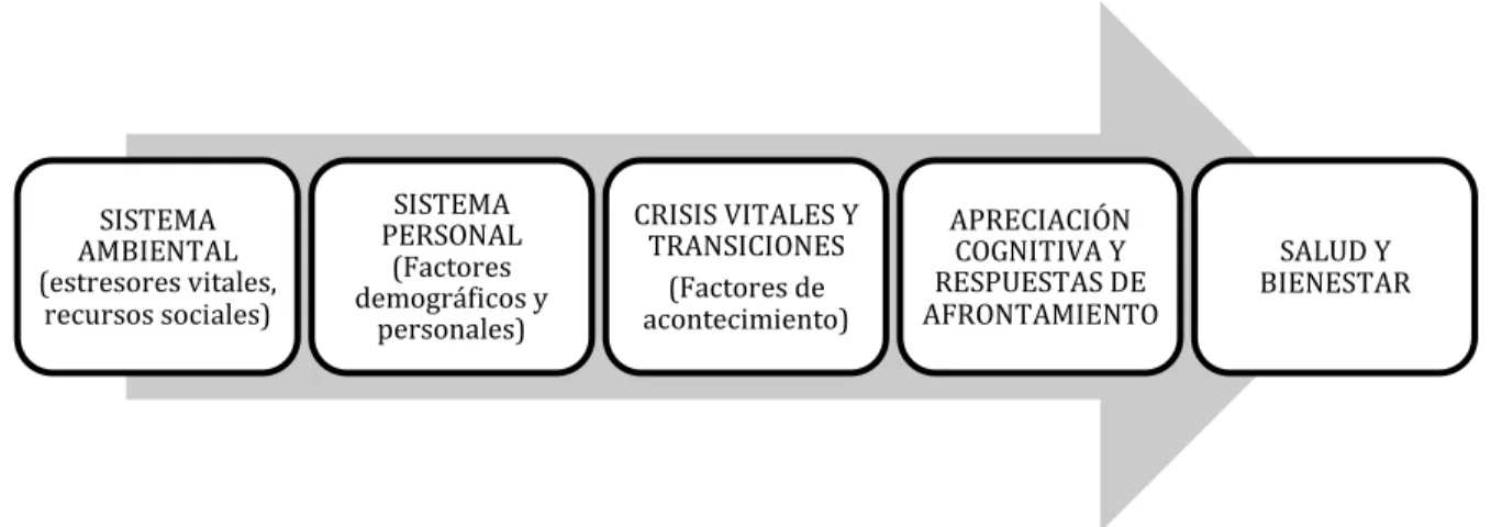 Figura    3.    Diagrama  de  una  crisis  bien  resuelta  en  un  buen  afrontamiento  propuesto  por 