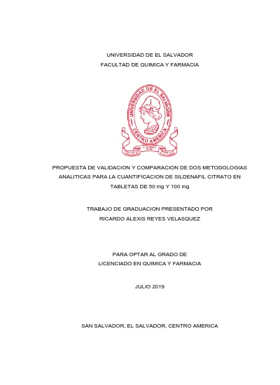 Propuesta De Validación Y Comparación De Dos Metodologías Analíticas Para La Cuantificación De 3233