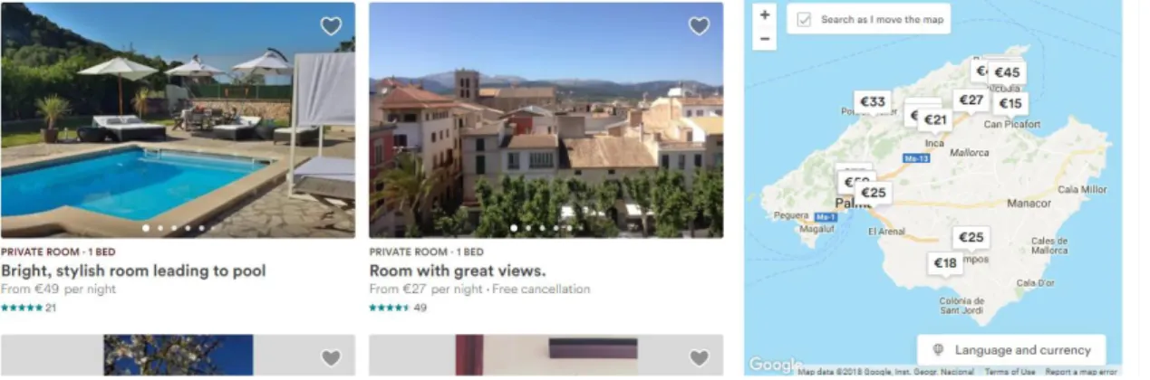 Figure 4. Mallorca searched on Airbnb.com by Airbnb. Copyright 2018 by Airbnb