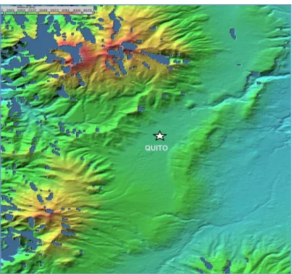 Figura 3.6  Mapa Topográfico del DMQ. 