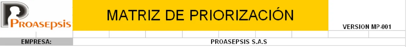 Tabla 2: Matriz de Priorización 