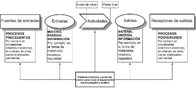 Figura 1: Representación esquemática de los elementos de un proceso 