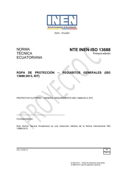 NTE INEN-ISO Primera Edición