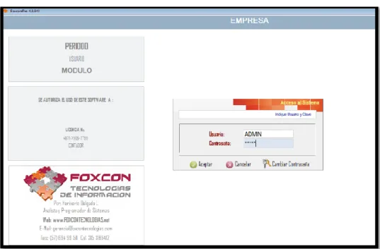 Ilustración 3 Ingreso Software FoxconPro, Fuente: Heriberto Delgado Ilustración 2 Logo Software FoxconPro, Fuente: Heriberto Delgado 