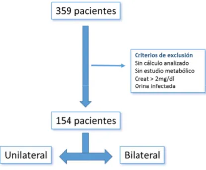 Figura 18. Flow chart de los pacientes incluidos en el estudio. 