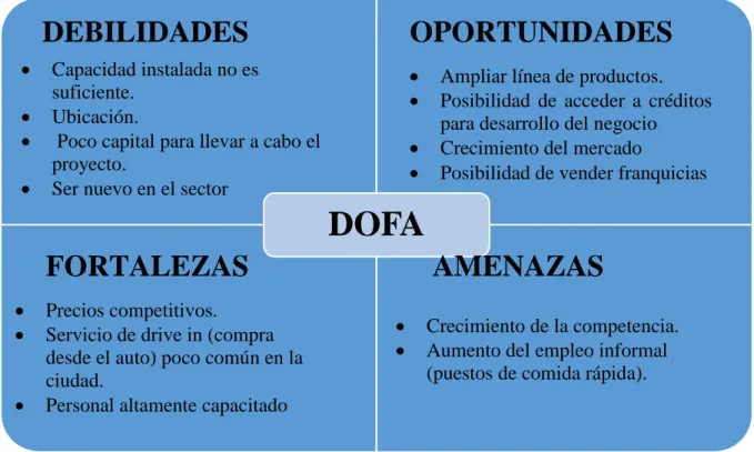 Tabla 16. Matriz DOFA  Fuente: Elaboración propia. 