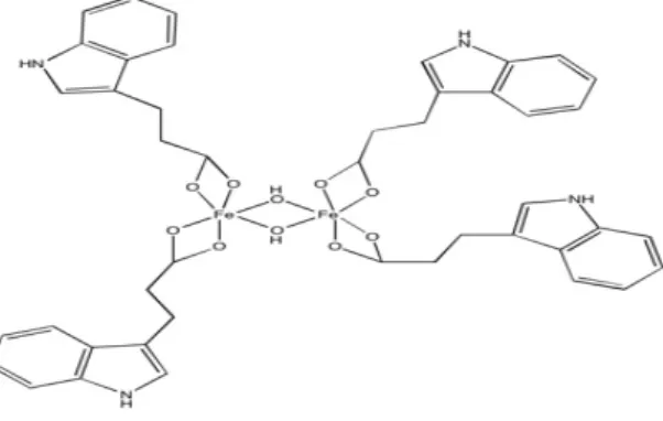 Figura 8. Estructura de [Fe 2 (OH) 2 (IBA) 4 ]