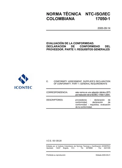 NORMA TÉCNICA NTC-ISO/IEC COLOMBIANA