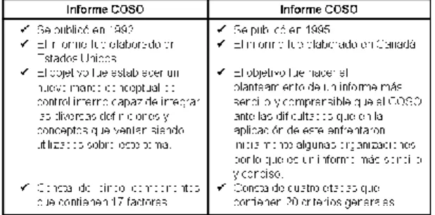 Figura 3. Diferencias entre coso de 1992 y  coso de 1995. 