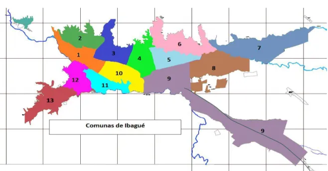 Figura 2 Mapa de la comuna de Ibagué 