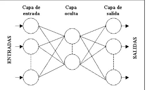 Figura 4. Arquitectura de un Perceptrón multicapa.