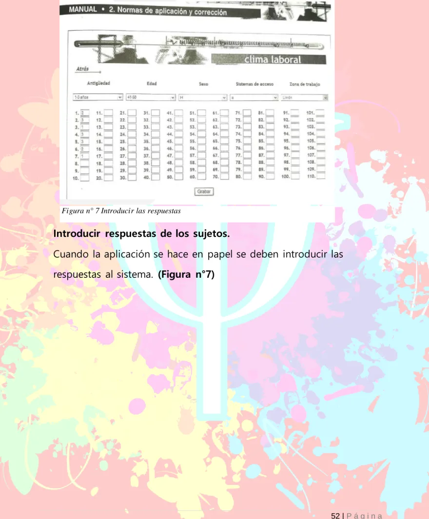 Figura n° 7 Introducir las respuestas