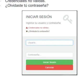 Figura 8 - Formulario de autenticación. 